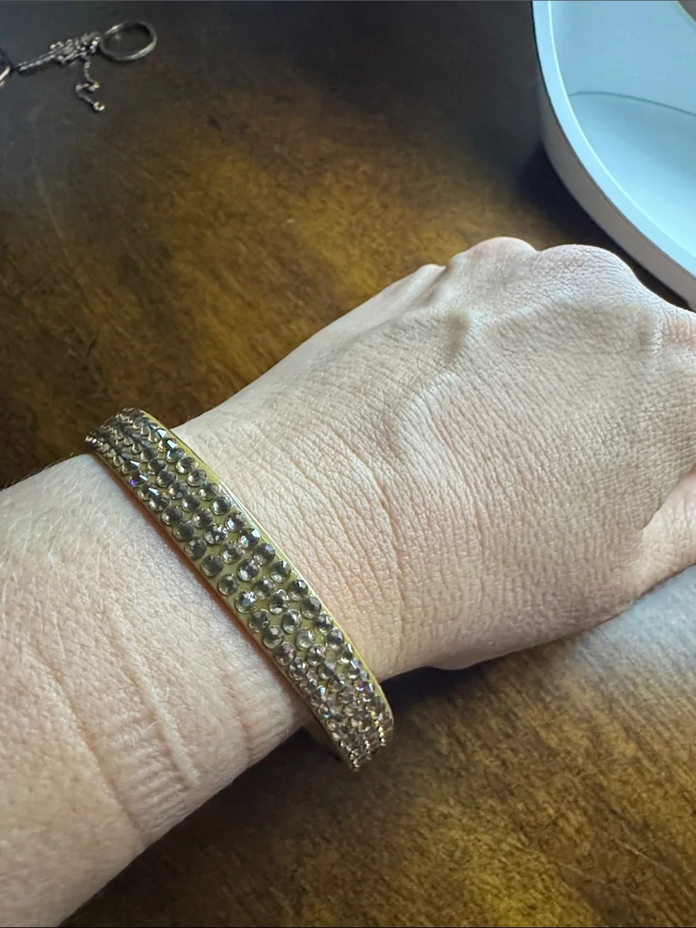 kate spade Gold Crystal Pavé Bangle Bracelet - Picture 2 of 3